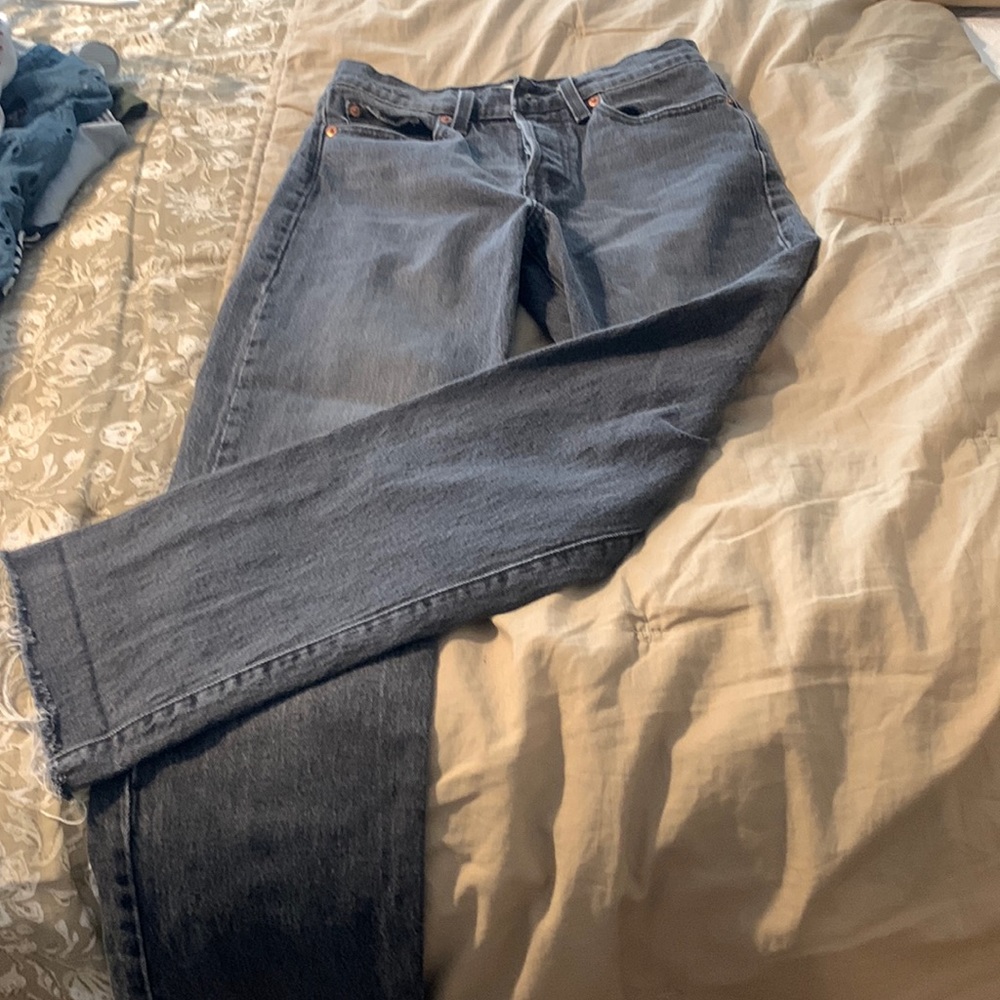 Levi’s wedgie straight with raw hem and button fly